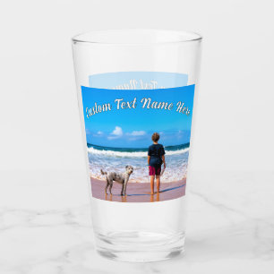 Personalisierter Text aus dem Foto Ihres Hauses Glas