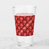 Personalisierter Text aus Rot und Gold Glas (Rückseite)