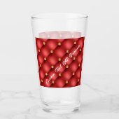 Personalisierter Text aus Rot und Gold Glas (Vorderseite)