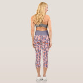 Personalisierter Text Cactus Wüste Sunset Capri Leggings (Rückseite)