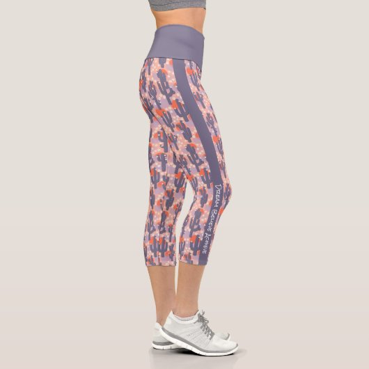 Personalisierter Text Cactus Wüste Sunset Capri Leggings (Rechts)