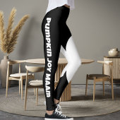 Personalisierter Text Cat Mama Name Schwarz-weiß S Leggings