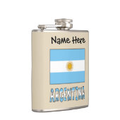 Personalisierter Text der argentinischen Flagge Flachmann (Rechts)