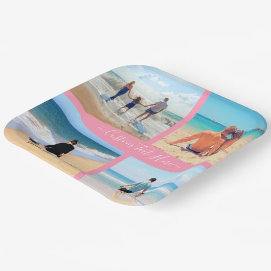 Personalisierter Text der Liebe für benutzerdefini Pappteller (Gewinkelt)