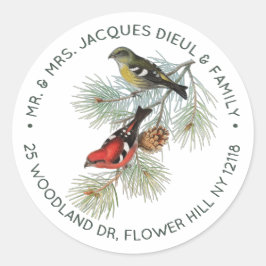 Personalisierter Text der Vogelschutzbrille Runder Aufkleber