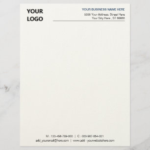 Personalisierter Text des Firmenlogos Briefbogen