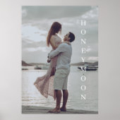 Personalisierter Text Flitterwochen-Hochzeit benut Poster (Vorne)