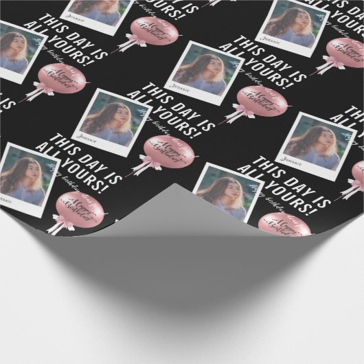 Personalisierter Text & Foto Bestfriend Geburtstag Geschenkpapier (Ecke)