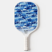 Personalisierter Text für Blauhaie Pickleball Schläger (Vorderseite)