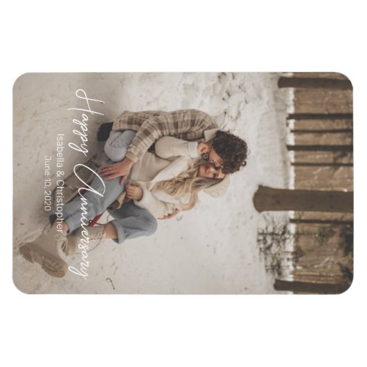 Personalisierter Text für das Foto eines benutzerd Magnet (Horizontal)