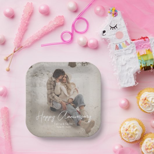 Personalisierter Text für das Foto eines benutzerd Pappteller (Party)