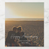 Personalisierter Text für das Foto eines benutzerd Weinetikett (Einzelnes Label)