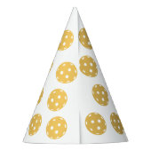 Personalisierter Text für Fun Pickleball-Muster Partyhütchen (Rückseite)