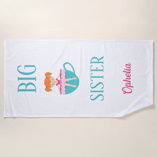 Personalisierter Text für Großbuchstaben Strandtuch (Vorderseite)