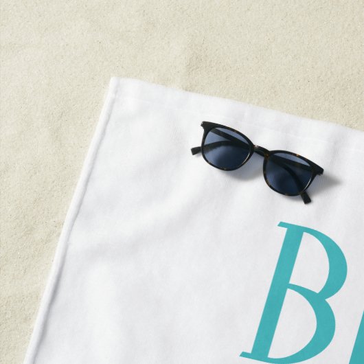 Personalisierter Text für Großbuchstaben Strandtuch (Beispiel)