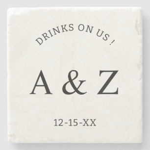 Personalisierter Text für Hochzeitgast Steinuntersetzer