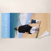 Personalisierter Text für Ihr Foto Beach Handtuch (Vorderseite)
