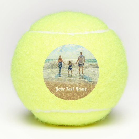 Personalisierter Text für Ihr Foto-Tennisball Tennisbälle (Vorderseite)