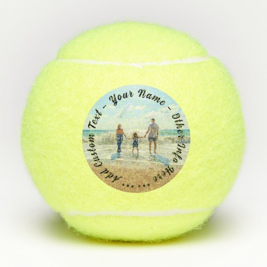 Personalisierter Text für Ihr Foto-Tennisball Tennisbälle (Vorderseite)