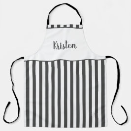 Personalisierter Text für Schwarz und Weiß Schürze