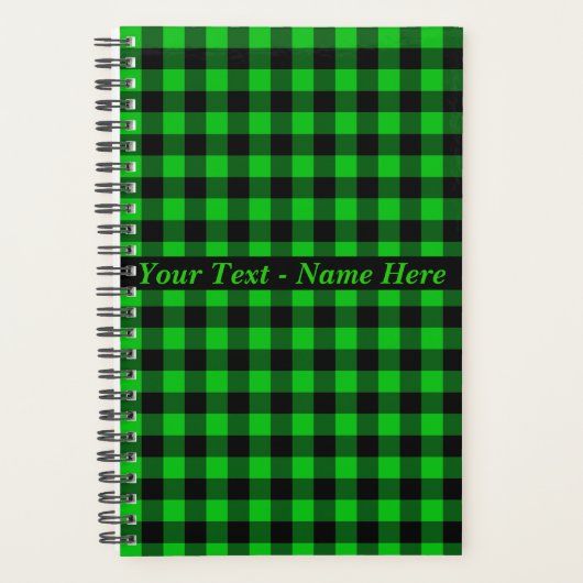 Personalisierter Text für Schwarzweißplaner Planer (Vorderseite)