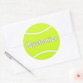 Personalisierter Text für Tennis- oder Spielername Runder Aufkleber (Umschlag)