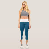 Personalisierter Text gestrichen Capri Leggings (Vorderseite)