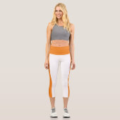 Personalisierter Text gestrichen Capri Leggings (Vorderseite)