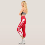 Personalisierter Text gestrichen Capri Leggings<br><div class="desc">Fügen Sie Ihren eigenen Text zu diesen leicht personalisierbaren Capri-Leggings aus Ricaso hinzu</div>