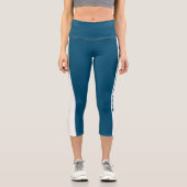 Personalisierter Text gestrichen Capri Leggings (Vorderseite)