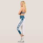 Personalisierter Text gestrichen Capri Leggings<br><div class="desc">Fügen Sie Ihren eigenen Text zu diesen leicht zu personalisierenden Capri-Leggings aus Ricaso hinzu</div>