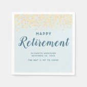 personalisierter Text "Happy Retirement" Serviette (Vorderseite)