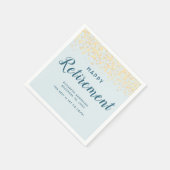 personalisierter Text "Happy Retirement" Serviette (Ecke)