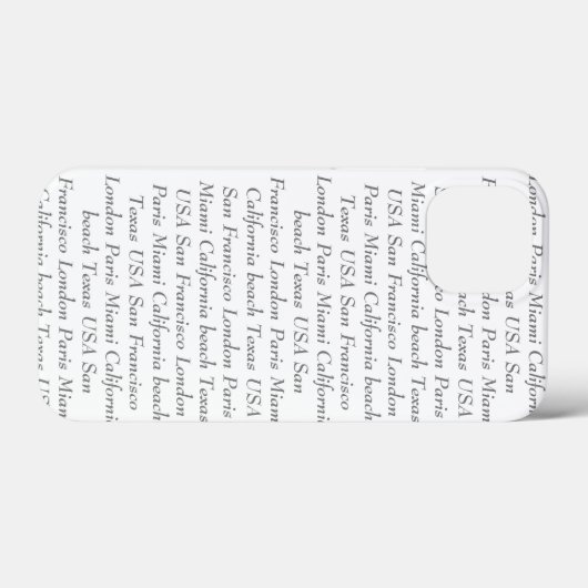 Personalisierter Text hinzufügen Schwarz-weiß Case-Mate iPhone Hülle (Rückseite (Horizontal))