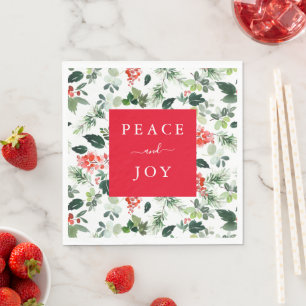 Personalisierter Text Holiday Paper Napkin Serviette