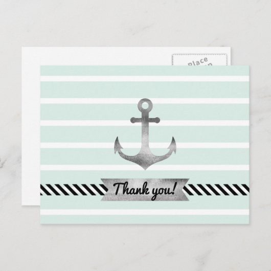 Personalisierter Text im Ankerfarben von Light Min Postkarte (Vorne/Hinten)