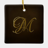 Personalisierter Text in antikem Gold mit einprägt Keramikornament (Vorderseite)