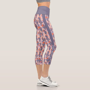 Personalisierter Text Kaktus WüstenSunset Capri Leggings