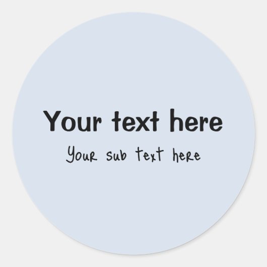 Personalisierter Text Klassischer Rund Sticker (Vorderseite)