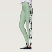 Personalisierter Text l Modern sage grün l Workout Leggings (Links)