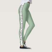 Personalisierter Text l Modern sage grün l Workout Leggings (Rechts)