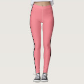 Personalisierter Text l Niedlich rosa Hintergrund Leggings (Vorderseite)