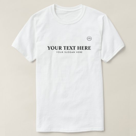 Personalisierter Text Logo Slogan T-Shirt (Design vorne)