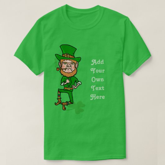 Personalisierter Text lustiger Kobold-St. Patricks T-Shirt (Design vorne)