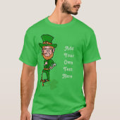 Personalisierter Text lustiger Kobold-St. Patricks T-Shirt (Vorderseite)