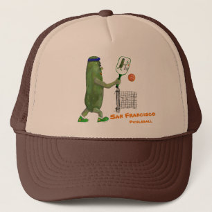 Personalisierter Text Lustiger Pickle-Spieler Truckerkappe