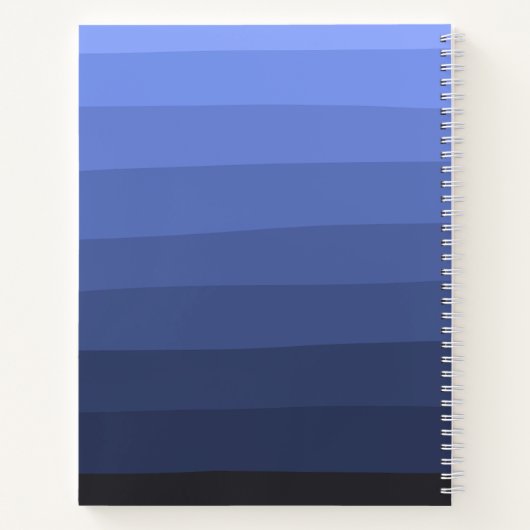 Personalisierter Text mit blauer Farbe Notizblock (Rückseite)