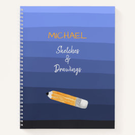 Personalisierter Text mit blauer Farbe Notizblock