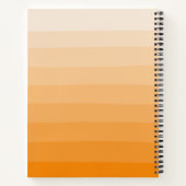 Personalisierter Text mit Orange-Wavy-Shades Notizblock (Rückseite)