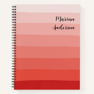 Personalisierter Text mit rosa Wavy-Shades Notizblock